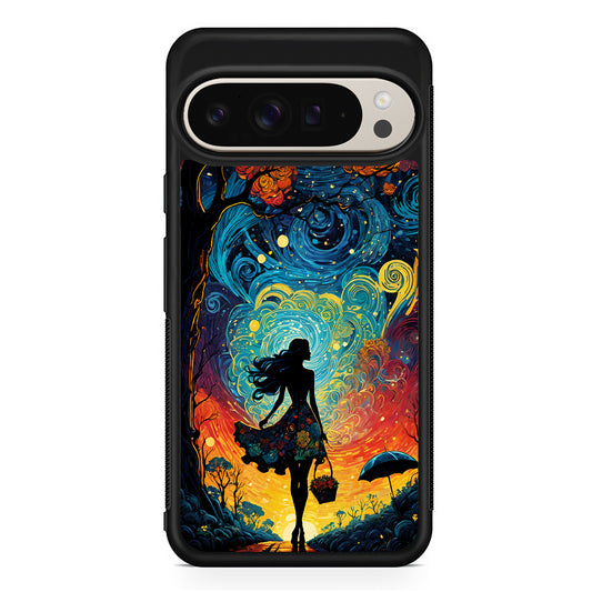 The Girl with The Moon Google Pixel 9 Pro Case | Slim Protective Cover
