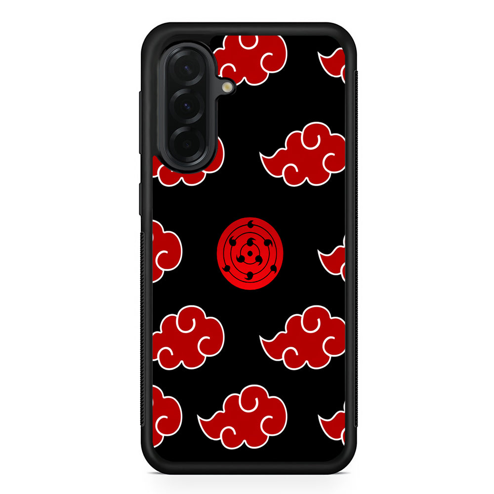 Sharingan and Akatsuki Naruto Samsung Galaxy A36 Case | Protective Rubber Cover