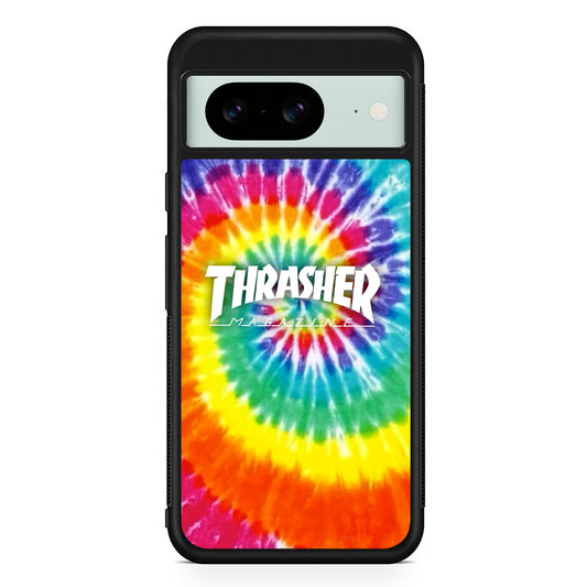 Thrasher Spiral Rainbow Google Pixel 8 Case | Slim Rubber Case for Google Pixel 8