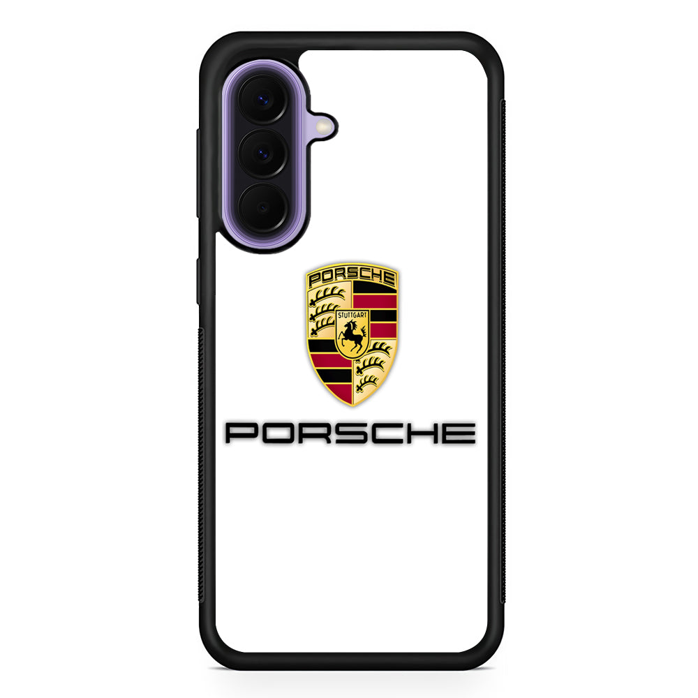 Porsche White Emblem Samsung Galaxy A57 Case | Samsung Galaxy A57 Protective Cover