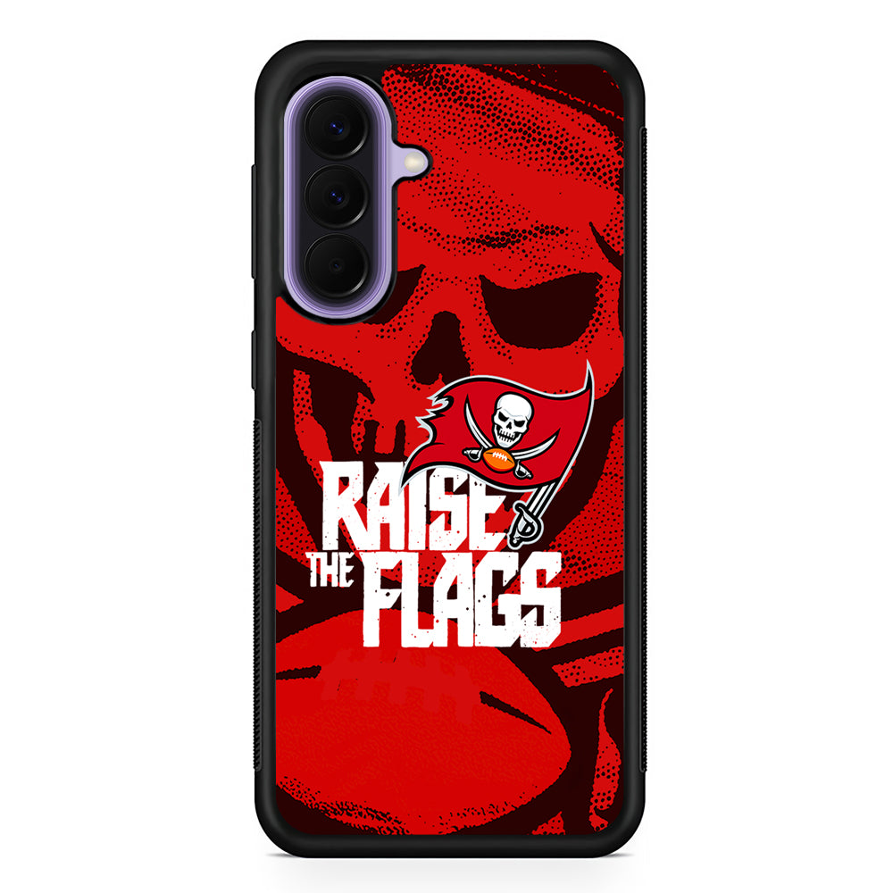 NFL Tampa Bay Buccaneers Flags Samsung Galaxy A57 Case | Slim Samsung Galaxy A57 Rubber Case