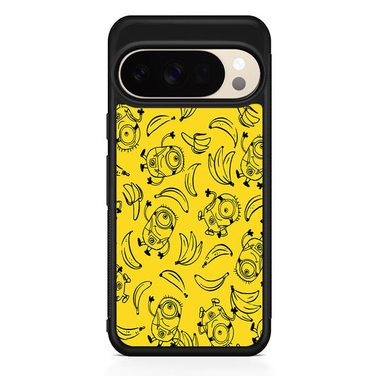 Minions and Banana Yellow Google Pixel 10 Pro XL Case | Slim Google Pixel 10 Pro XL Protective Case