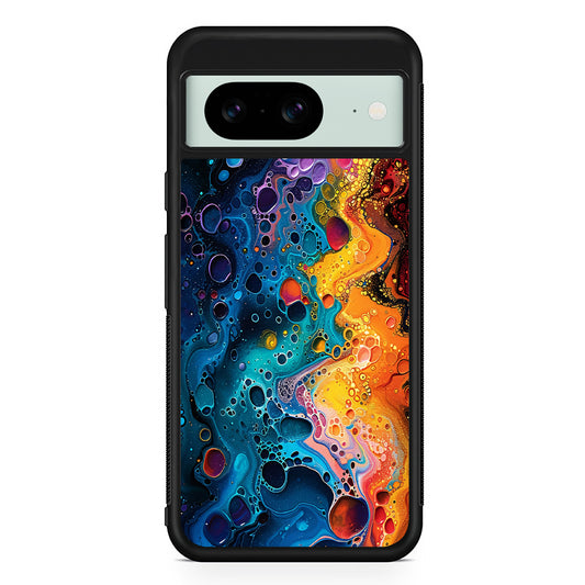 Colorful Painting with Lots of Bubbles Google Pixel 8 Case | Durable Protective Cover for Google Pixel 8