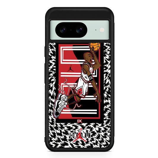 Air Jordan 23 Cartoon Signature Google Pixel 8 Case | Durable Protective Cover for Google Pixel 8