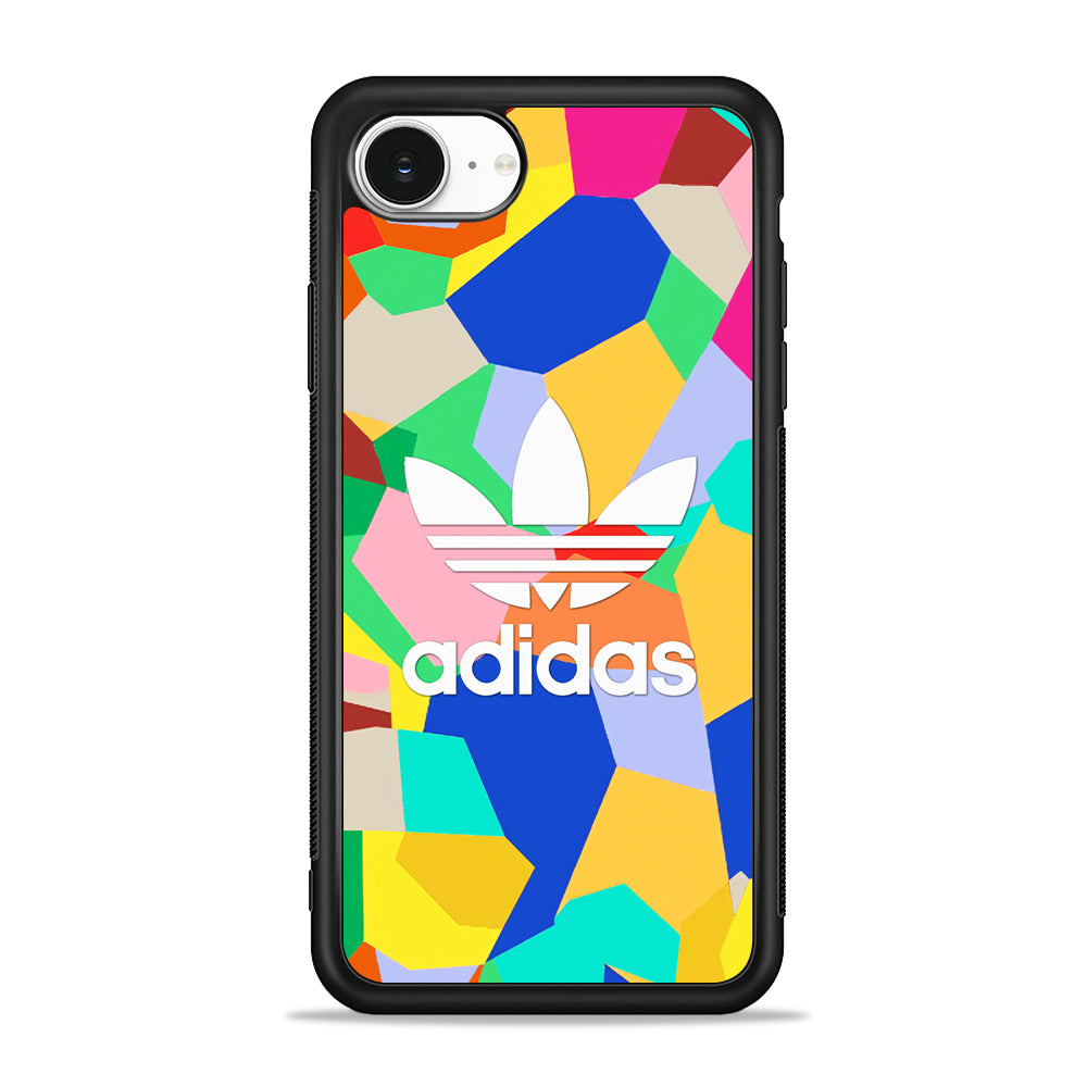 Adidas White on Canvas iPhone 16e Case - Slim Silicone Case