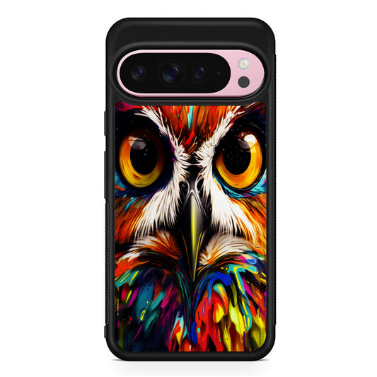 Colorful Owl Face Google Pixel 9 Pro XL Case | Protective Cover