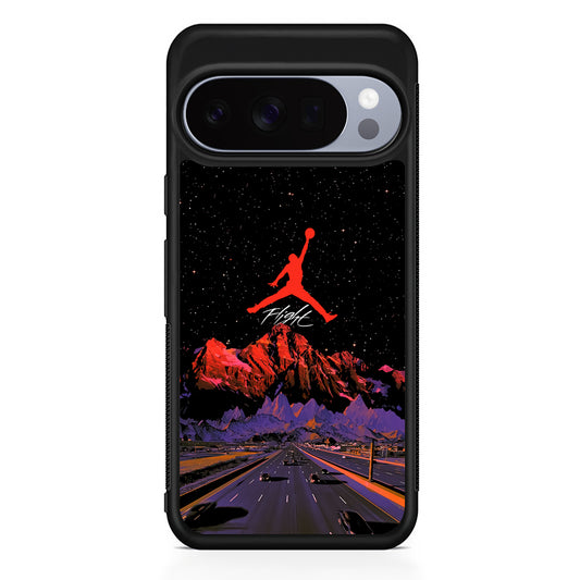 Air Jordan Night Road Landscape Google Pixel 10 Pro Case | Slim Google Pixel 10 Pro Rubber Case