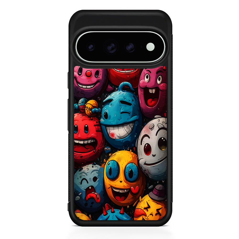 Colorful Funny Emoticons Doodle Google Pixel 11 Pro XL Case - Custom Design Protective Case