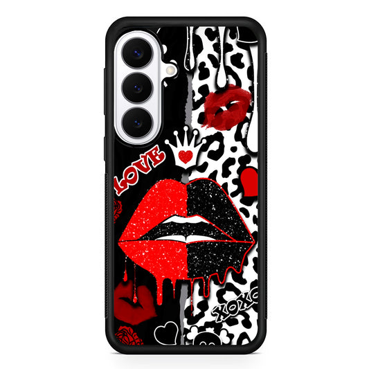 Girly Red Black Lips Kiss Samsung Galaxy S26 Plus Case | Slim Protective Cover for Samsung Galaxy S26 Plus