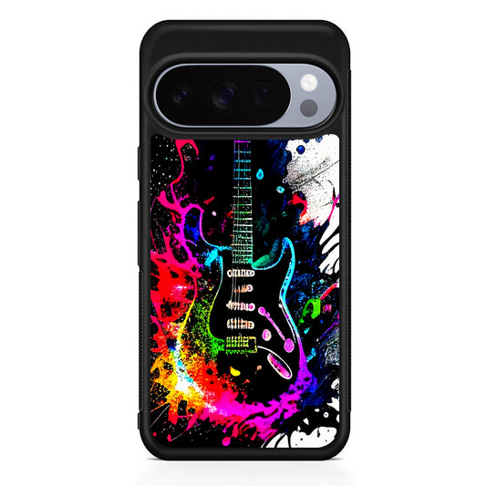 Guitar Art Explosion Google Pixel 10 Pro Case | Slim Google Pixel 10 Pro Rubber Case