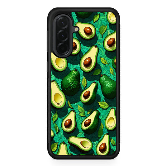 A Pattern of Avocado Cut in Half Samsung Galaxy A36 Case | Protective Rubber Cover