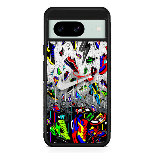 Nike Sneakers from The Sky Google Pixel 8 Case | Slim Rubber Case for Google Pixel 8