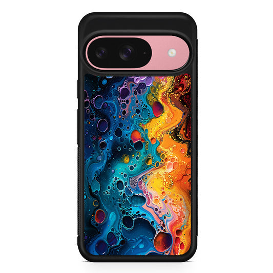 Colorful Painting with Lots of Bubbles Google Pixel 9 Case | Google Pixel 9 Protective Rubber Case