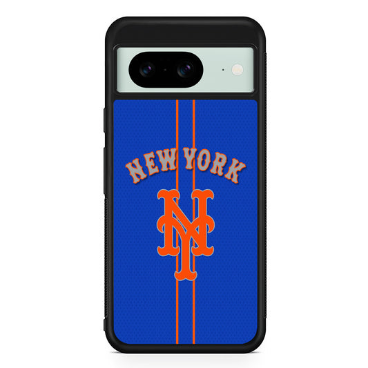 MLB New York Mets Team Google Pixel 8 Case | Durable Protective Cover for Google Pixel 8