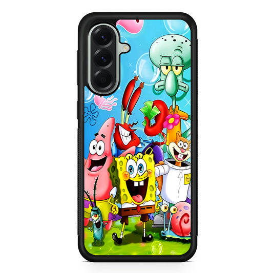 SpongeBob SquarePants Family Samsung Galaxy A56 Case | Samsung Galaxy A56 Protective Rubber Case