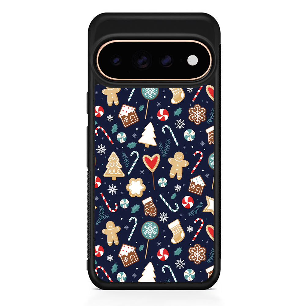 Christmas Ornaments Pattern Navy Google Pixel 11 Pro Case - Stylish Protective Phone Case