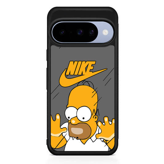 Nike Homer Simpson Character Google Pixel 10 Case | Google Pixel 10 Rubber Protective Case