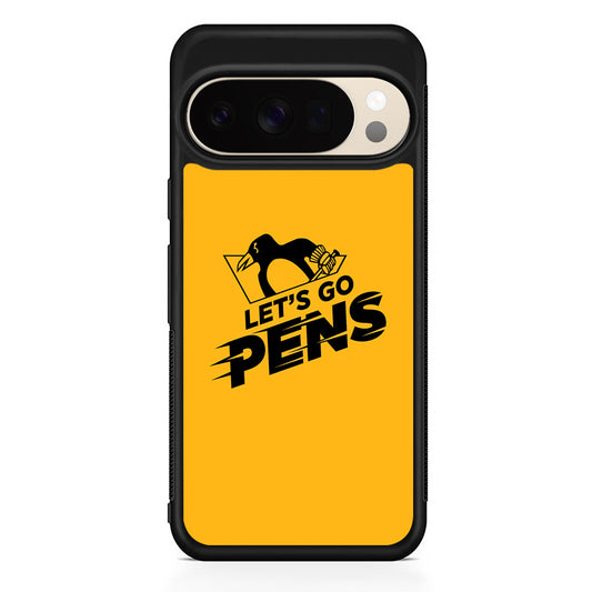 NHL Pittsburgh Penguins Let's Go Google Pixel 10 Pro XL Case | Slim Google Pixel 10 Pro XL Protective Case