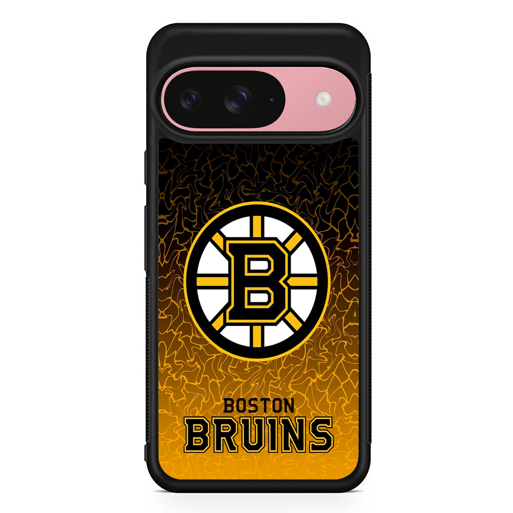 NHL Boston Bruins Team Google Pixel 9 Case | Google Pixel 9 Protective Rubber Case