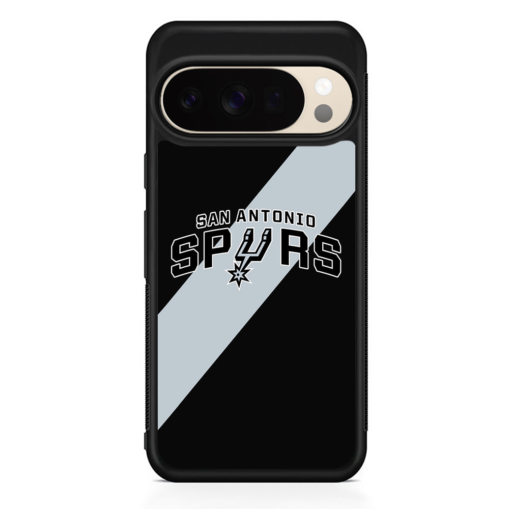 NBA San Antonio Spurs Stripe Google Pixel 10 Pro XL Case | Slim Google Pixel 10 Pro XL Protective Case