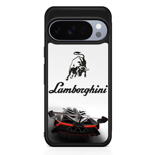 Lamborghini White Logo Car Google Pixel 10 Pro Case | Slim Google Pixel 10 Pro Rubber Case