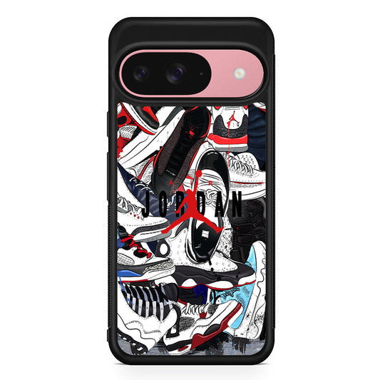 Air Jordan Scattered Collection Google Pixel 9 Case | Google Pixel 9 Protective Rubber Case