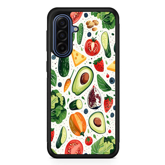 Collection of Fruits and Vegetables Samsung Galaxy A17 Case | Slim Protective Phone Cover