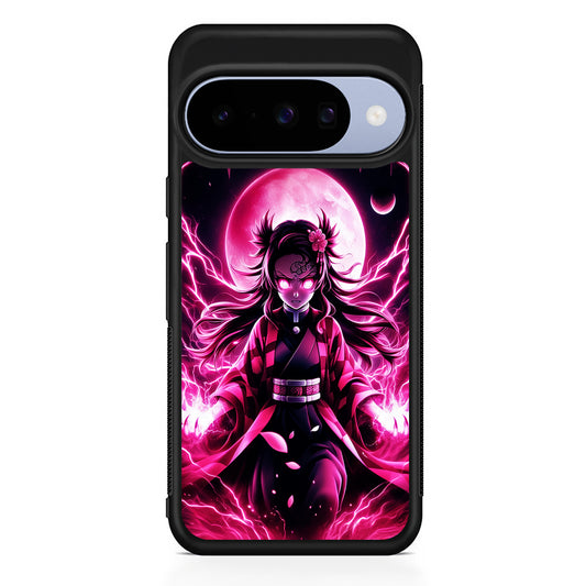 Demon Slayer Nezuko Battle Mode Google Pixel 10 Case | Google Pixel 10 Rubber Protective Case