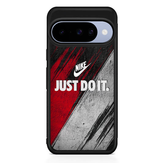 Nike Texture Abstract Red White Google Pixel 10 Case | Google Pixel 10 Rubber Protective Case