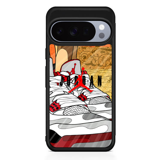 Air Jordan The Cartoon Shoes Google Pixel 10 Pro Case | Slim Google Pixel 10 Pro Rubber Case