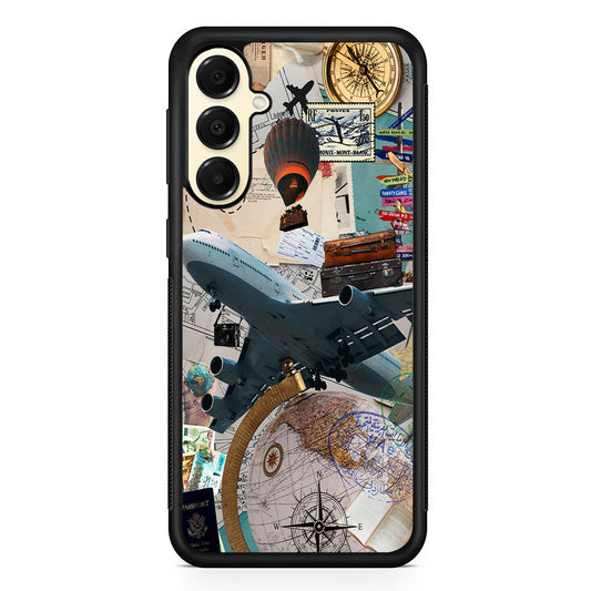 Flight Travel Vacation Samsung Galaxy A16 Case | Slim Rubber Samsung Galaxy A16 Case