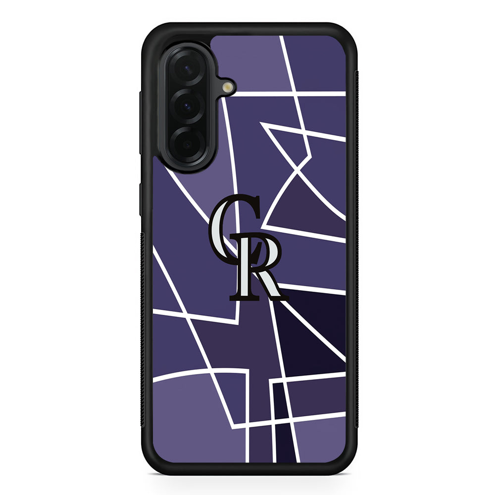 MLB Colorado Rockies Logo Samsung Galaxy A36 Case | Protective Rubber Cover