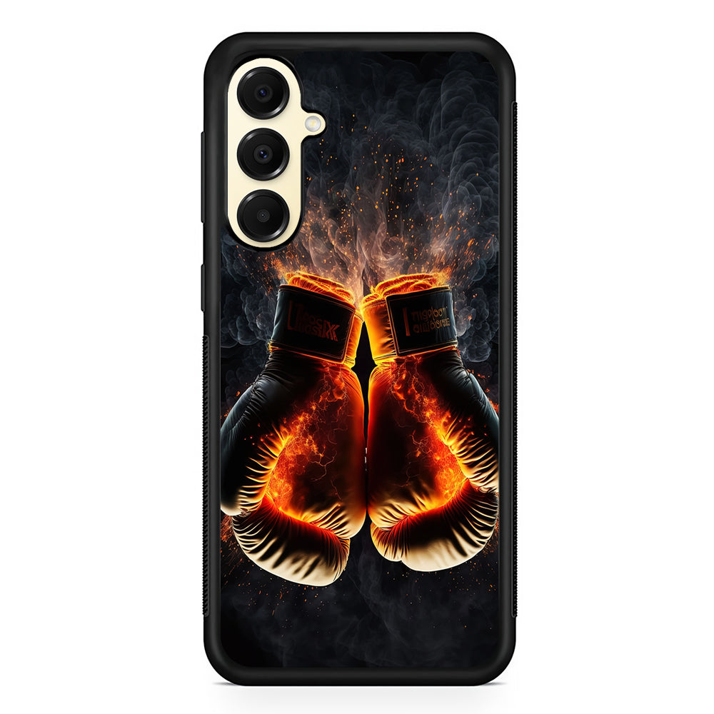 Boxing Gloves In Fire Samsung Galaxy A16 Case | Slim Rubber Samsung Galaxy A16 Case