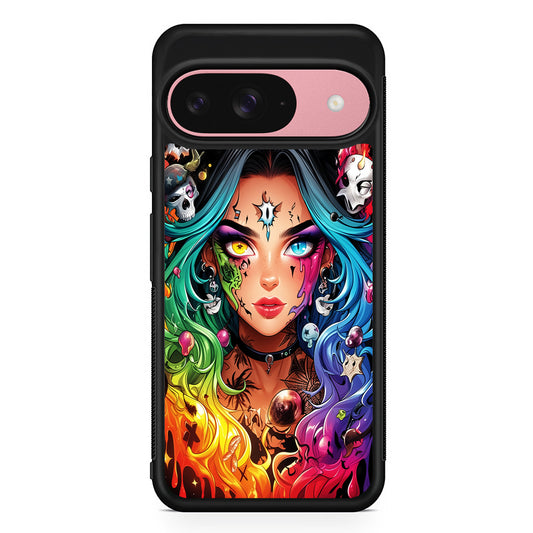 Anime Witch Girl Art Google Pixel 9 Case | Google Pixel 9 Protective Rubber Case