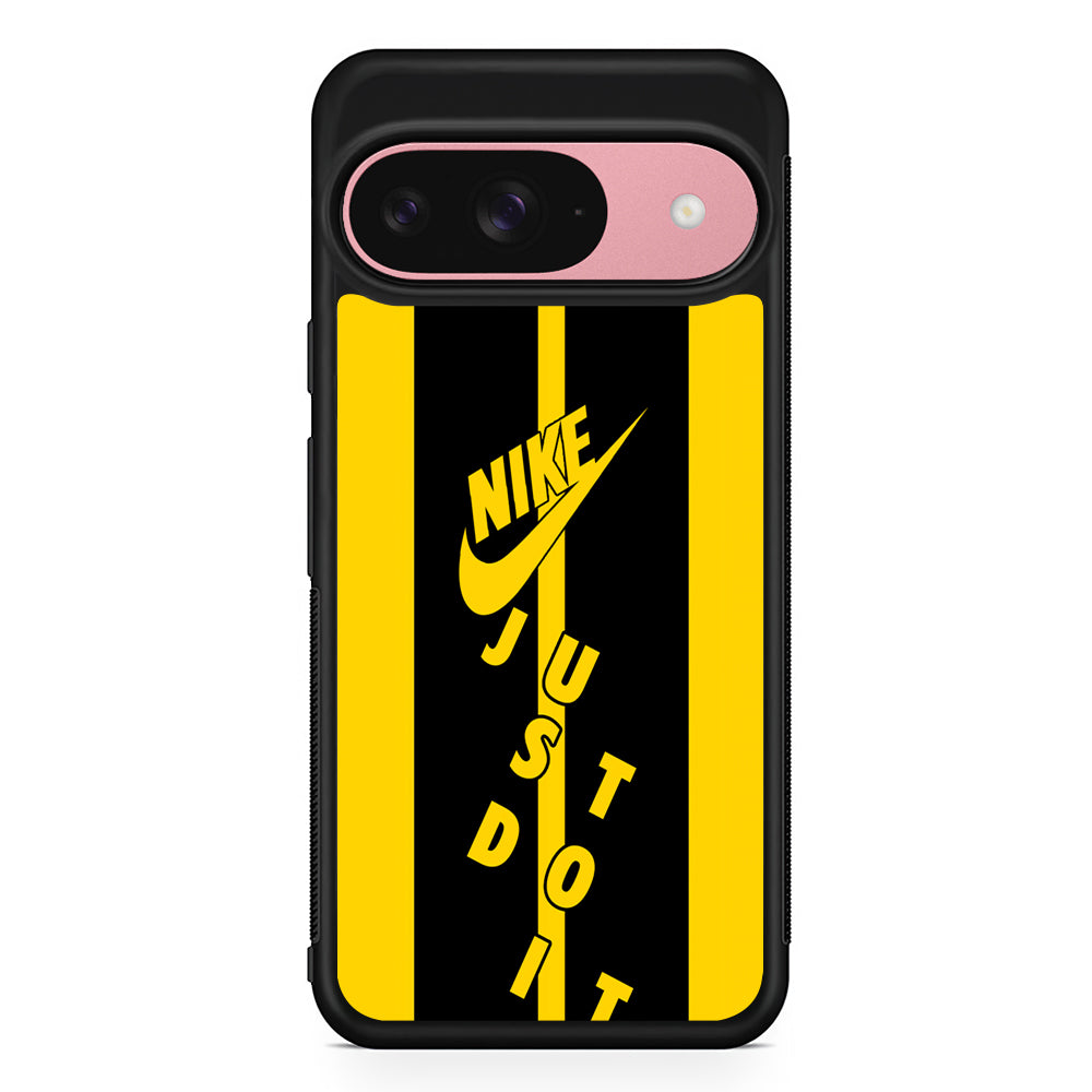 Nike Yellow Stripe Just Do It Google Pixel 9 Case | Durable Google Pixel 9 Cover