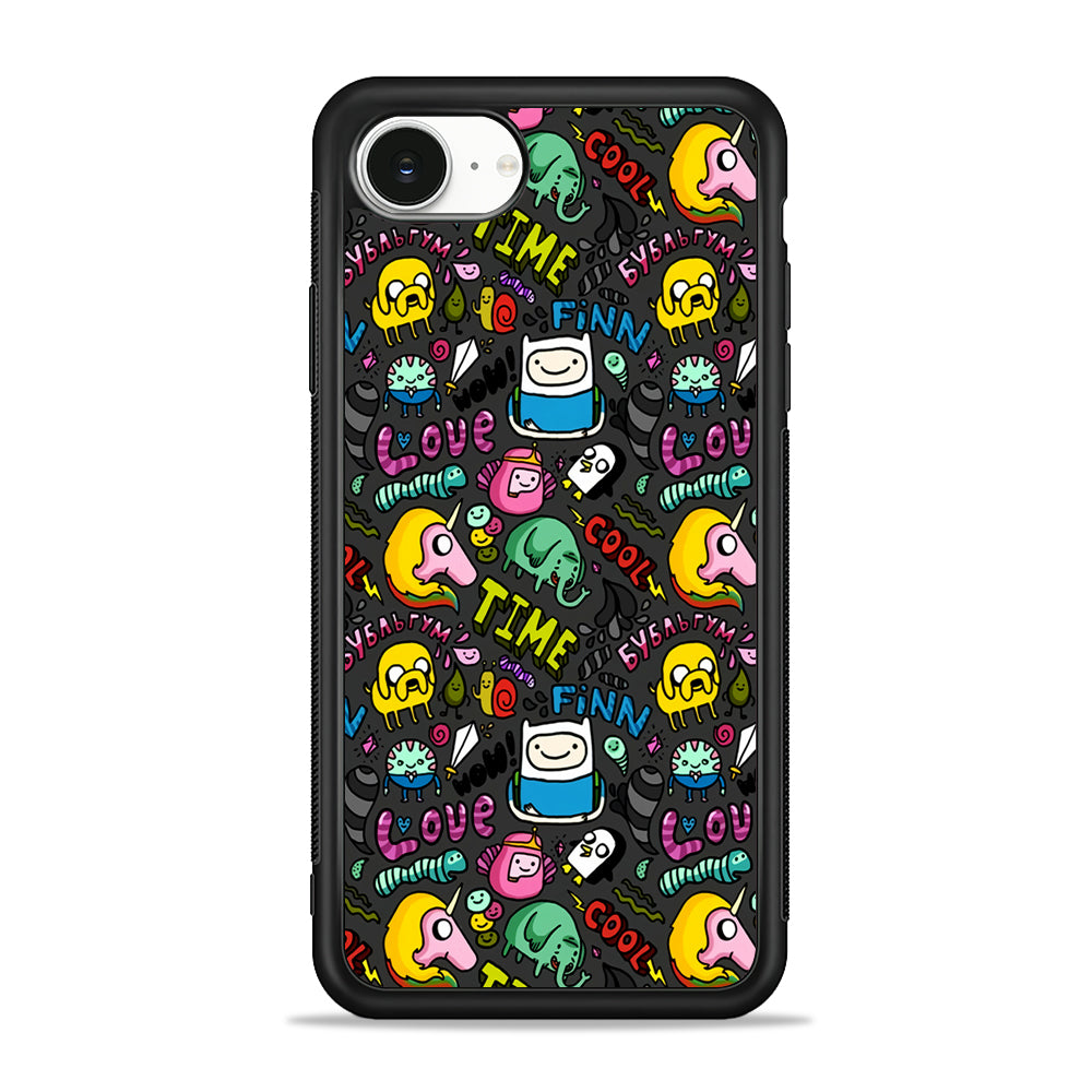 Adventure Time Pattern iPhone 16e Case | Protective Phone Cover