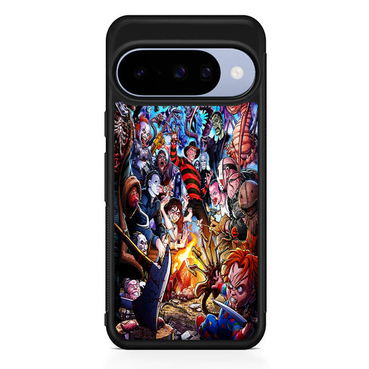 Scary Movie Horror Main Characters Google Pixel 10 Case | Google Pixel 10 Rubber Protective Case