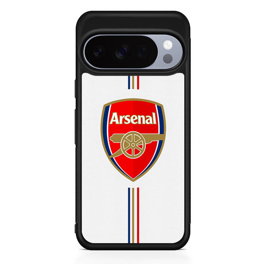Arsenal Emblem Stripe Line Google Pixel 10 Pro Case | Slim Google Pixel 10 Pro Rubber Case