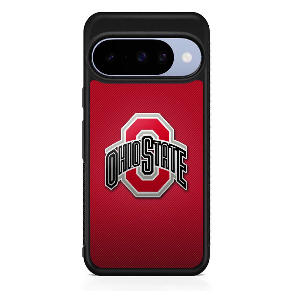 Ohio State Logo Red Google Pixel 10 Case | Google Pixel 10 Rubber Protective Case