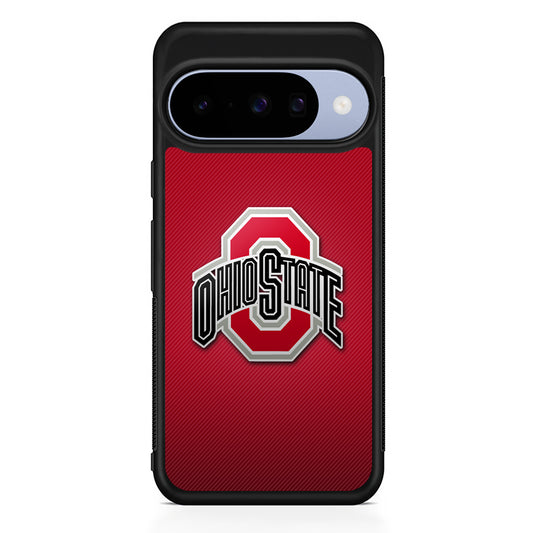 Ohio State Logo Red Google Pixel 10 Case | Google Pixel 10 Rubber Protective Case