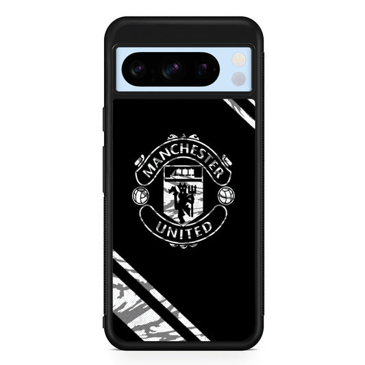 Manchester United Black Emblem Google Pixel 8 Pro Case | Slim Rubber Case for Google Pixel 8 Pro