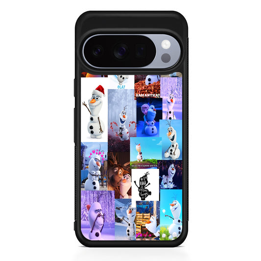 Olaf Frozen Aesthetic Google Pixel 10 Pro Case | Slim Google Pixel 10 Pro Rubber Case
