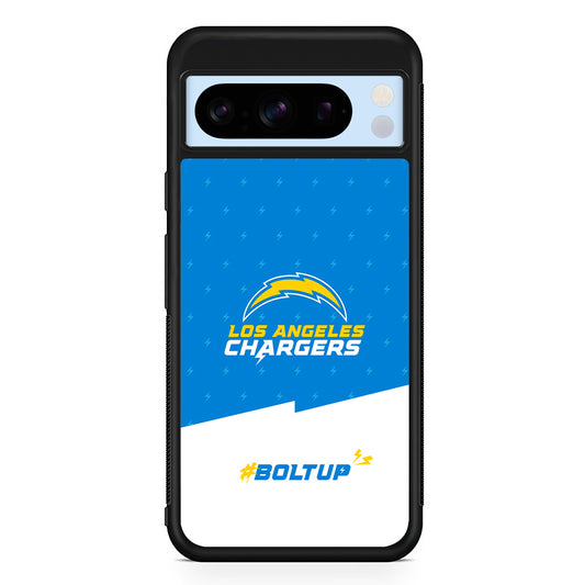 NFL Los Angeles Chargers Pattern Google Pixel 8 Pro Case | Slim Rubber Case for Google Pixel 8 Pro