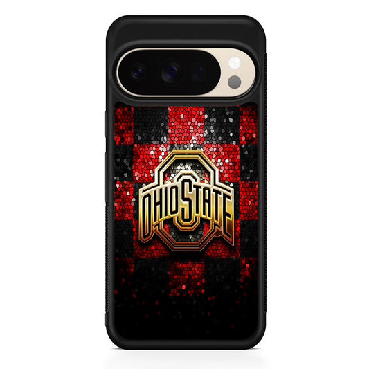 Ohio State Red Black Glitter Google Pixel 10 Pro XL Case | Slim Google Pixel 10 Pro XL Protective Case