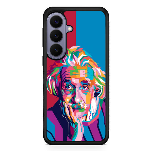 Albert Einstein Pop Art Illustration Samsung Galaxy S26 Case | Durable Rubber Case for Samsung Galaxy S26