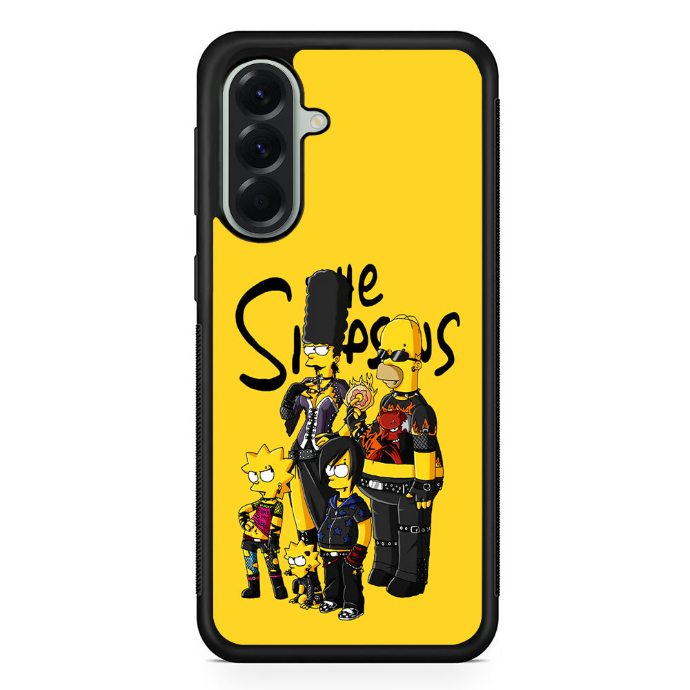 Simpsons Rock n' Roll Family Samsung Galaxy A56 Case | Samsung Galaxy A56 Protective Rubber Case
