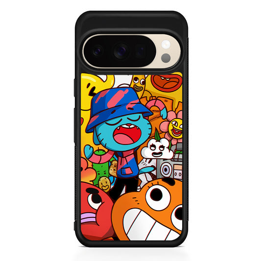 Gumball and Friends Doodle Google Pixel 10 Pro XL Case | Slim Google Pixel 10 Pro XL Protective Case
