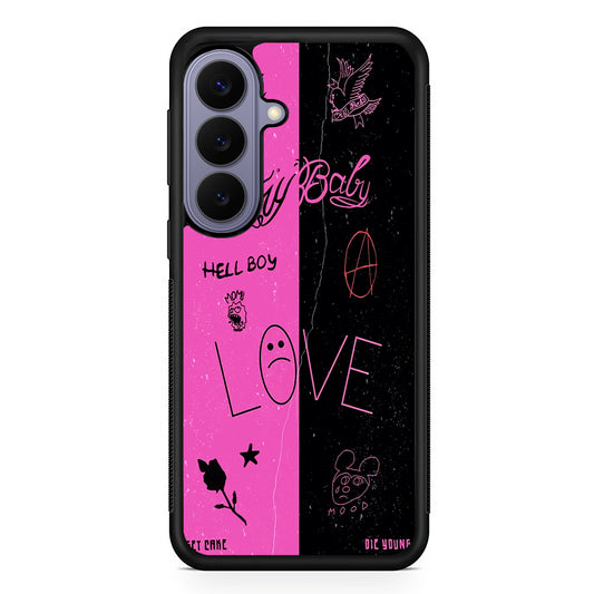 Lil Peep Pink and Black Samsung Galaxy S26 Case | Durable Rubber Case for Samsung Galaxy S26
