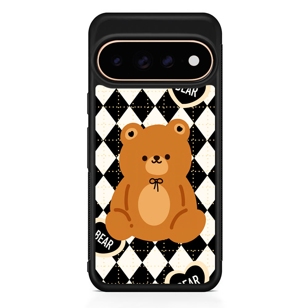 Bear and Black Flanel Google Pixel 11 Pro Case - Stylish Protective Phone Case