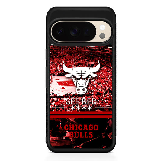 NBA Chicago Bulls See Red Google Pixel 10 Pro XL Case | Slim Google Pixel 10 Pro XL Protective Case